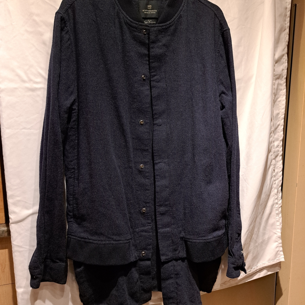 Scotch & Soda Dark Blue Snap Jacket